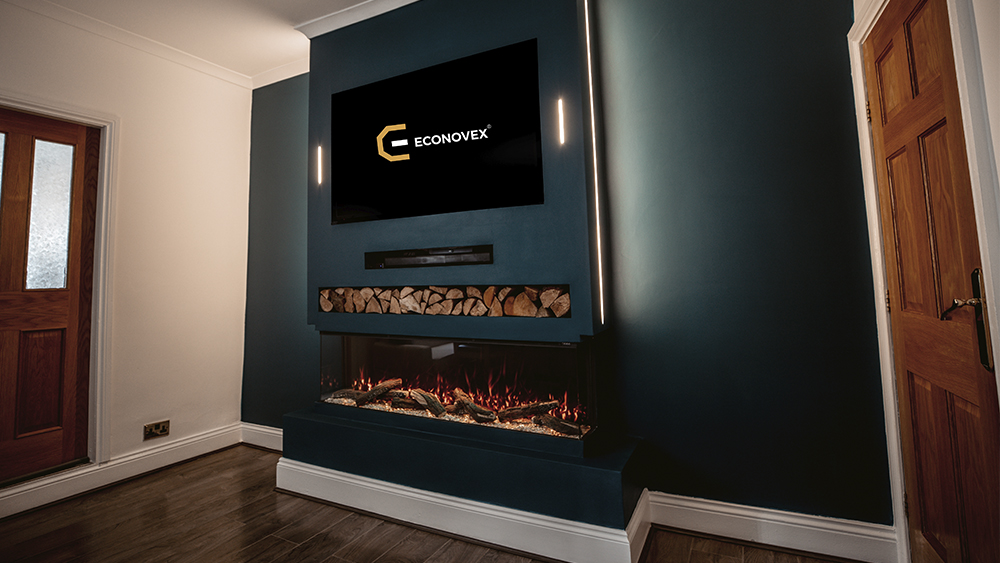 Media Wall Electric Fires by Econovex Fires UK